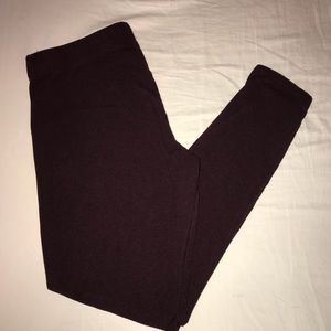 burgundy leggings